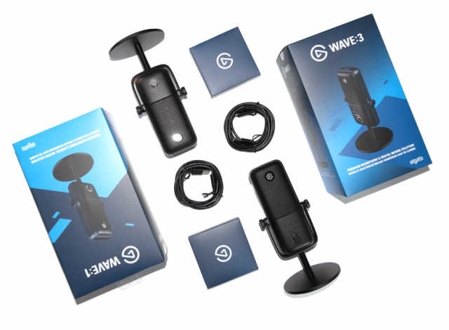 Elgato Wave:3 エルガト プレミアムマイク デジタルミキシングソリューション USB接続 配信 ビデオ会議 レコーディング向