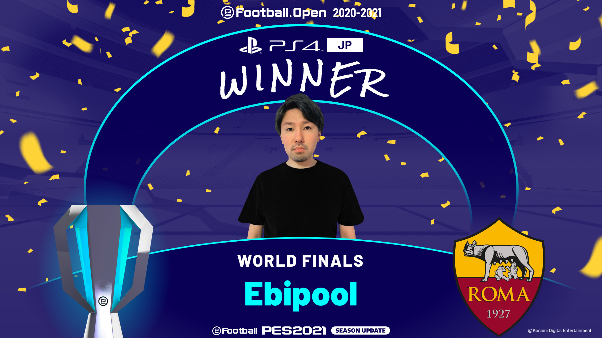 【大会レポート】ウイイレ公式のeスポーツ大会「eFootball.Open」PS®4（日本サーバー）部門でエビプール選手が優勝！